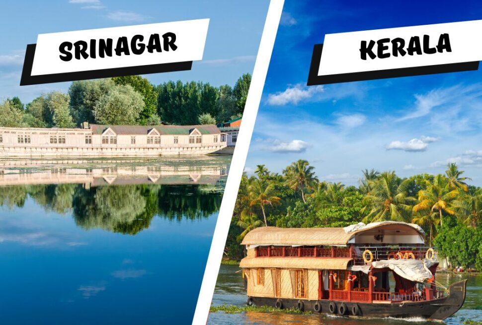 Difference between Srinagar & Kerala Houseboat