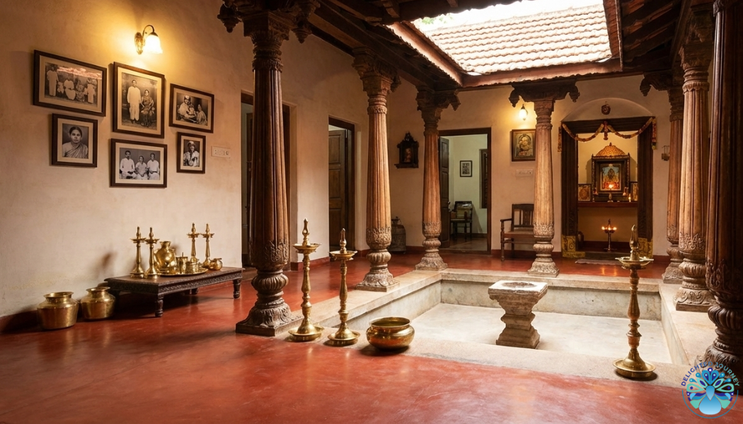 Kanchi Kudil heritage house museum interior in Kanchipuram
